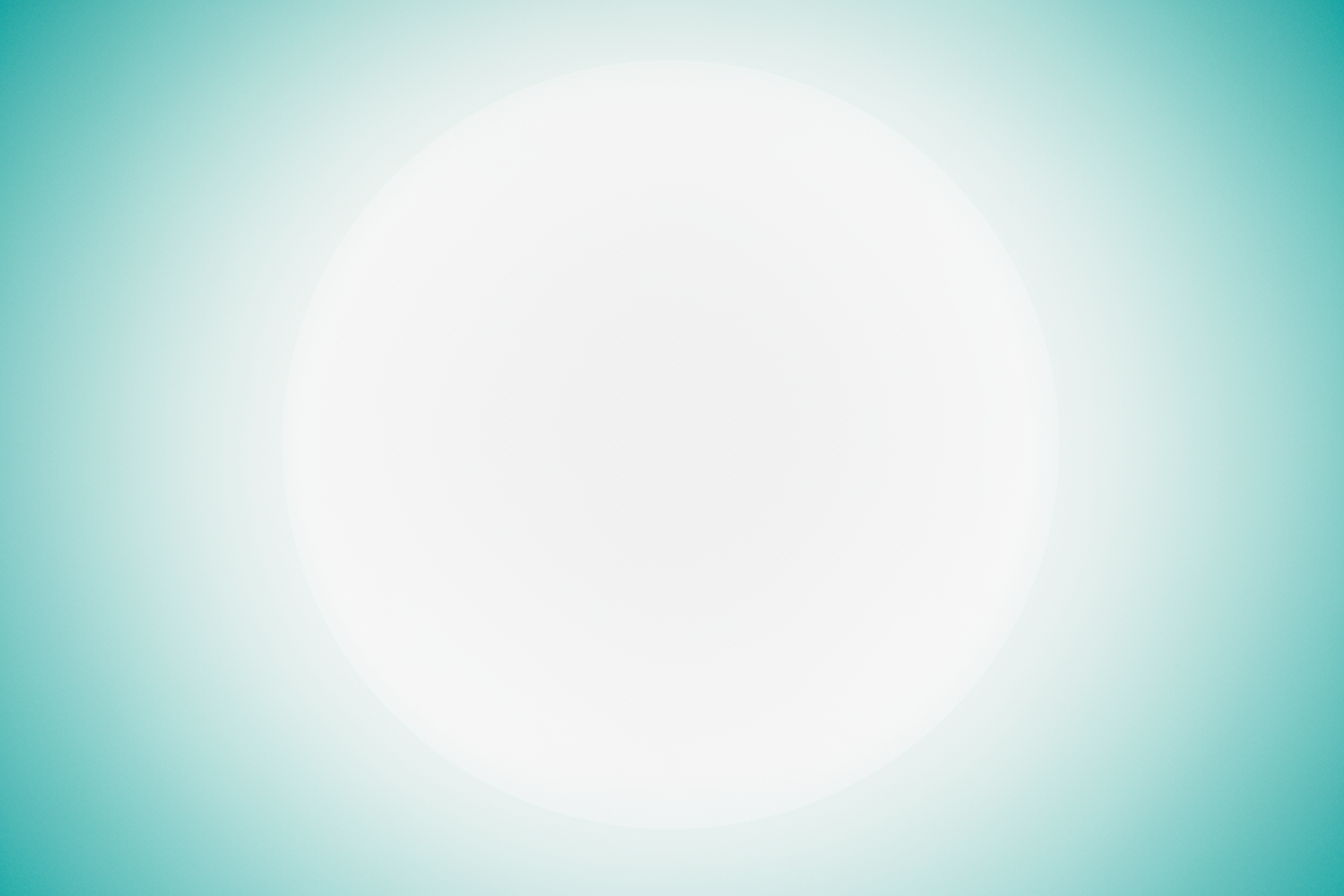 Fondo blanco con degradado suave en las esquinas del color #3bcebb con trasparencia al 50%